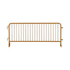 Angry Bull Barricades Metal Interlocking Steel Barricade (8.5 Ft. Heavy Duty, Bridge Feet, Orange Powder Coated, Set of 20)