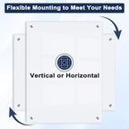 Magnetic Glass Whiteboard, 4' x 3' Glass Dry Erase Board for Wall, 48" x 36" Large Frameless White Board with 1 Marker Tray and 3 Magnets for Office, Home, Classroom - Ultra White