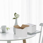4x4x4 inches Shipping Boxes 50 Pack, Kraft Corrugated Small Cardboard Boxes for Mailing Packing, White