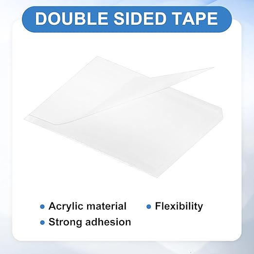 uxcell 180Pcs Double Sided Adhesive Pads, 1.38" x 0.98" Clear Removable Heavy Duty Mounting Tape Picture Hanging Sticky Adhesive Pad for Wall, Poster Picture, DIY Craft
