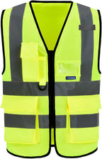 A-SAFETY hi vis Safety Vests, Yellow