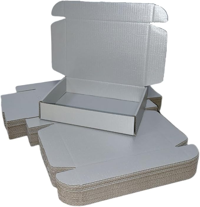 20 Pcs 14.2 x 9.4 x 3.2 inches Shipping Boxes for Small Business Cardboard Corrugated Mailer Boxes for Shipping Packaging Holidays Craft Gifts Giving Products (Silver, 14.2 x 9.4 x 3.2")