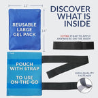 ComfiLife Ice Packs for Injuries – Reusable Hot and Cold Pack with Wrap – Soft Gel Ice Packs for Back, Shoulder, Hip, Knee, Elbow, Joint Pain Relief – Heat & Cold Therapy (Large (Pack of 1))