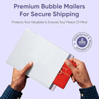 White 10.5x16 Inch Large Poly Bubble Mailers #5 | Padded Envelopes with Self Seal | Air Lined Cushioned Bubble Mailer | Usable Size 10.5x15 | 100 Pack Bulk | Lightweight shipping Bags