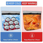 2Pk Insulated Reusable Tote Bag for Grocery Shopping for Women/Men, Pizza/Food Delivery Bag to Keep Food Cold/Hot for Professional Food Carriers, Cooler bags for Travel/Beach/Picnic, Grey