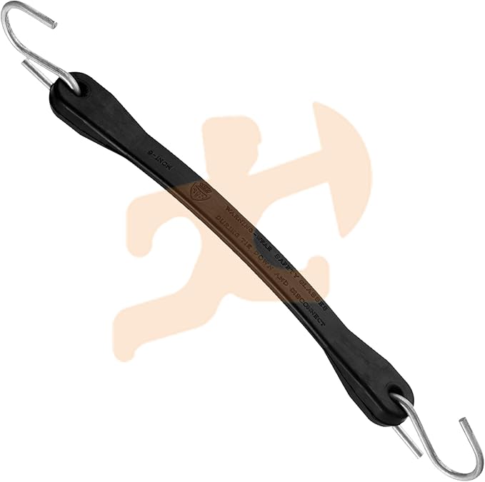 Rubber Bungee Cords with Hooks 50 Pack 15 Inch (23” Max Stretch) Heavy-Duty Black Tie Down Straps for Outdoor, Tarp Covers, Canvas Canopies, Motorcycle, and Cargo - by Xpose Safety