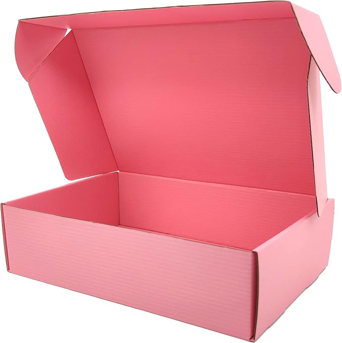 Pink Shipping Boxes for Small Business Pack of 20-12x9x4 inches Cardboard Corrugated Mailer Boxes for Shipping Packaging Craft Gifts Giving Products