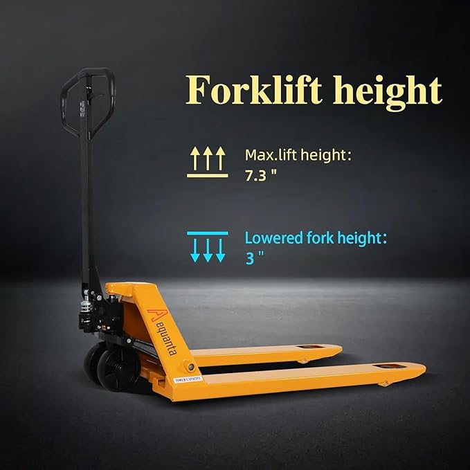 Manual Pallet Jack Industrial Hand Pallet Truck 48" Lx21'' W Forks 5500Lbs Capacity