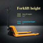 Manual Pallet Jacks 5500lbs Capacity Industrial Hand Pallet Truck 48" Lx27''W Fork Size
