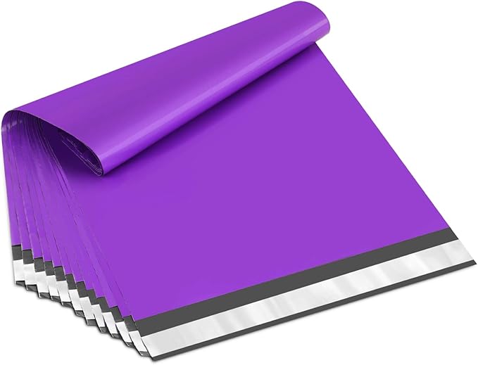 UCGOU Poly Mailers 14.5x19 Inch Purple 100 Pack Large Shipping Bags #7 Strong Thick Mailing Envelopes Self Sealing Adhesive Waterproof and Tear Proof Boutique Packaging Postal for Clothing