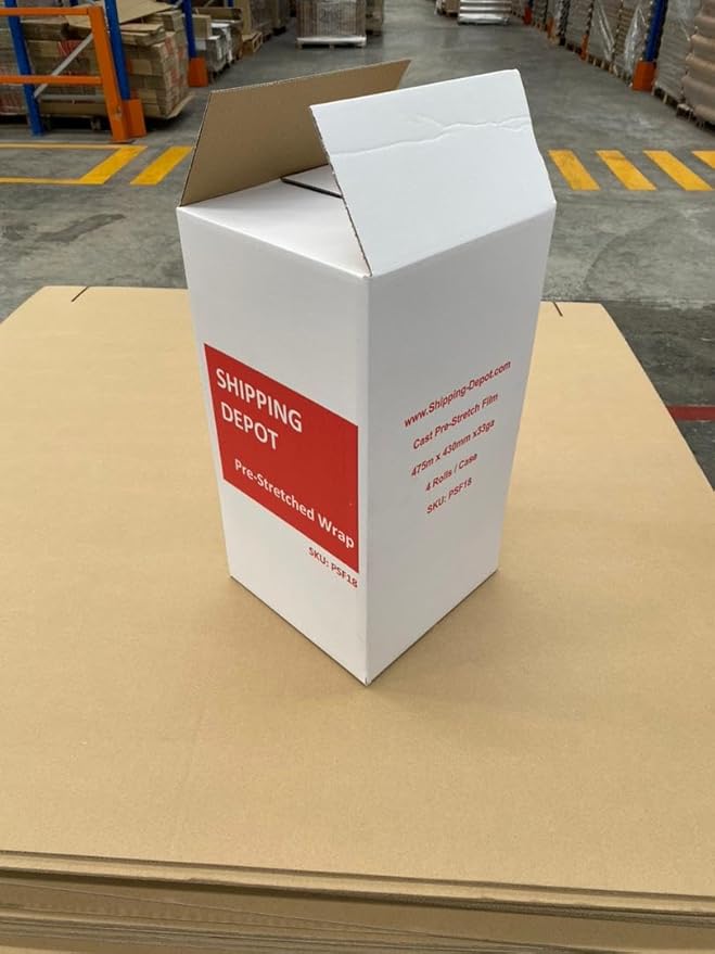 12 Rolls 18" x 1500 FT Pre-Stretched Stretch Wrap 33 Gauge (80G Equivalent) Clear Hand Shrink Pallet Wrap Film for Moving and Warehouse - Shipping Depot