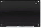 Quartet Magnetic Dry Erase Board, 24" x 18" Glass Whiteboard for Wall, Infinity, Black (G2418B)