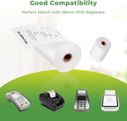 MUNBYN 2 1/4" X 85 ft Thermal Receipt Paper (50 Rolls) Cash Register Paper Rolls Fits for Most Credit Card Terminals, Verifone VX510 VX570 FD50 T4220, BPA Free