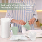 Moving Supplies, Foam Wrap Roll 16" Wide x 80' Length, For Protecting Fragile Articles,Furniture,Transportation Packing,Stuffing of Carton,with 30 Fragile Stickers