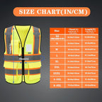 AYKRM Custom Logo Personalised Printed High Visibility Reflective 2 two tone work construction Safety Vest