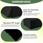 10 Pack 12"x9"x4" inch Shipping Boxes Black Corrugated Cardboard Box for Small Business, Mailer, Shipping, and Packing
