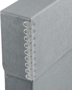 Lineco Archival Document Storage Box with Metal Edge, Acid-Free Gray Boxboard, Organize and Store Files, Prints, Photos, Legal-Sized Case 15.5" x 10.5" x 2.5" Wide, Pack of 2