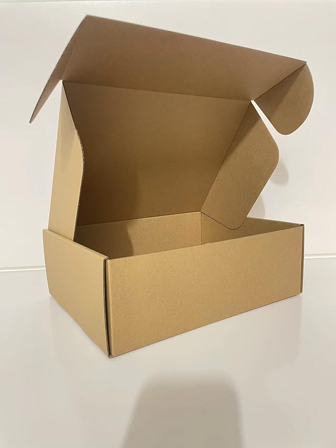 Rong Yang Tong 13x11x5 Inch Set of 18 Pack Brown Corrugated Shipping Boxes - Cardboard Boxes for Mailing, Packing and Literature Mailer Boxes, Small Business Mailing Boxes Bulk