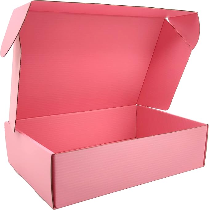 Pink Shipping Boxes for Small Business Pack of 20-12x9x4 inches Cardboard Corrugated Mailer Boxes for Shipping Packaging Craft Gifts Giving Products