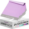 Fuxury Poly Mailers 14.5x19 Inch 1000 Pack, Bulk Shipping Bags for Clothing, Strong Adhesive Shipping Envelopes for Small Business Suppliers,Waterproof Mailers Poly Bags Mailing Envelopes Light Purple
