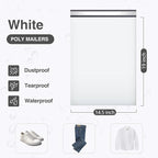 UCGOU Poly Mailers 14.5x19 Inch White 200 Pack Large Shipping Bags #7 Strong Thick Mailing Envelopes Self Sealing Adhesive Waterproof and Tear Proof Boutique Packaging Postal for Clothing