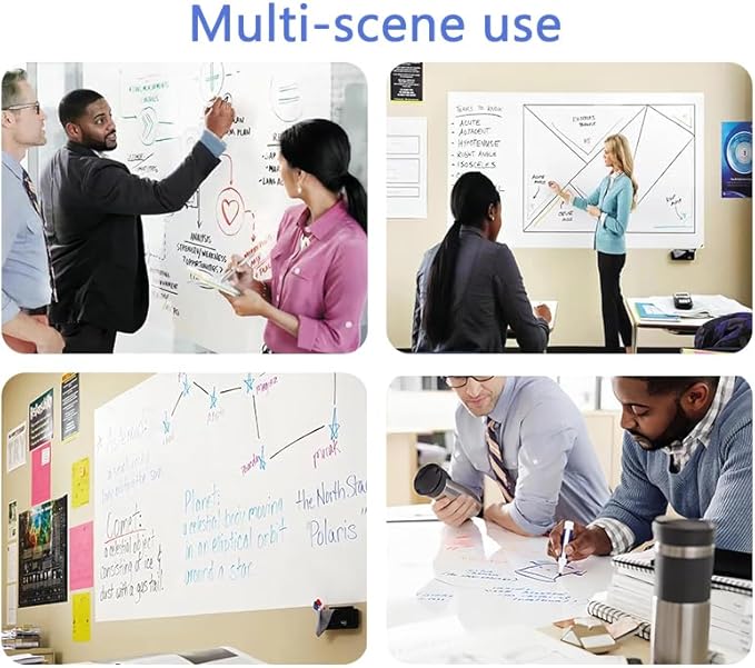 Magnetic Whiteboard Contact Paper, 36" x 47" Stick on Magnetic Dry Erase White Board Sticker on Wall, Easy to Write for Drawing, School, Office, Kitchen Fridge