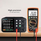 DC Power Supply Variable, 120V 3A Adjustable Switching Regulated Bench Power Supplies with Memory Preset/Locking Key/OCP Protection/Output/USB Fast Charging /4-Digit LED Display