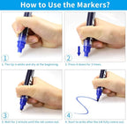 White Board Paper, 8x4 ft Dry Erase White Board Sticker, Peel and Stick Whiteboard, Dry Erase Paper Roll with Adhesive Backing, Extra Large, Super Sticky, No Ghost, 3 Markers
