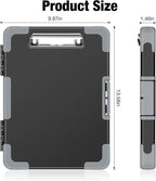 Sooez Toughest Clipboard with Storage, Internal Pen Pouch Included, Letter/ A4 Size, Shockproof Heavy Duty Plastic Clip Boards 8.5x11”, High Capacity Clipboards Box Case for Contractor Trucker Driver