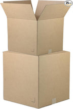 The Boxery 18"x12"x8" Brown/Kraft Corrugated Cardboard Shipping Boxes 25-Pack | Mailing, Packing, Moving & Storage for Business/Home – Durable - Eco-Friendly, Recyclable - Made in the USA