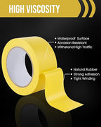 Lichamp 6 Rolls Vinyl Tape, Premium Safety Marking and Traffic Floor Marking Tape, Bundling, Social Distancing, 2 Inch x 36 Yards per Roll, 216 Total Yards, Yellow