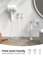 10Pack Cable Spring Holder Clips, Cord Organizer for Desk - Lamicall Adjustable Cord Clip, Wire Holder Organizer, Phone USB Charger Cable Holder, White