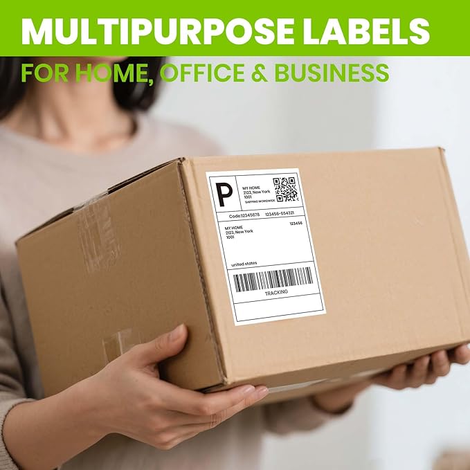 ADHES 4x6 Thermal Shipping Labels 4 Pack – 220 Labels Per Roll, 880 Total, Top-Coated Strong Adhesive Thermal Label Printer Paper, BPA/BPS free 4x6 Shipping Labels for Mailing and Packaging