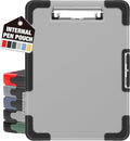 Sooez Toughest Clipboard with Storage, Internal Pen Pouch Included, Letter/ A4 Size, Shockproof Heavy Duty Plastic Clip Boards 8.5x11”, High Capacity Clipboards Box Case for Contractor Trucker Driver