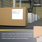 BETCKEY - 4" x 4" (102 mm x 102 mm) Shipping & Large Square Labels Compatible with Zebra & Rollo Label Printer,Premium Adhesive & Perforated [6 Rolls, 2100 Labels]