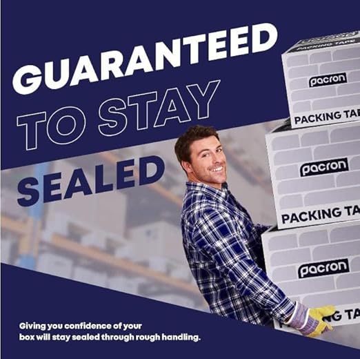 Clear Packing Tape - 6 Heavy-Duty Wrapping Tape - 55-Yard Length, 330 Total Yards 1.88-Inch Wide Strong Adhesive Rolls for Moving Boxes, Office Packaging, Storage Organization & Warehouse Shipping