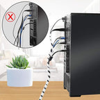 65FT XHF 4mm(Wrapping Range:1.5mm-10mm) Clear Spiral Cable Wrap Cord for Computer Electrical Wire Organizer Sleeve Hose RoHS