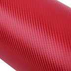 F & B LED LIGHTS Red 3D Carbon Fiber Film Twill Weave Vinyl Sheet Roll Wrap (60" X 60", Red)