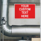 Aluminum Weatherproof Metal Sign Multiple Sizes Custom Personalized Text Here Red White Danger Horizontal Street Signs 24x18Inches