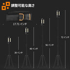13200mAh Rechargeable Solar Work Light with Folding Stand Support and Portable Carrying Bag, 8000 Lumen Stepless Dimmable, 4 Lighting Modes, White/Warm/Warm White (Black(Standard))
