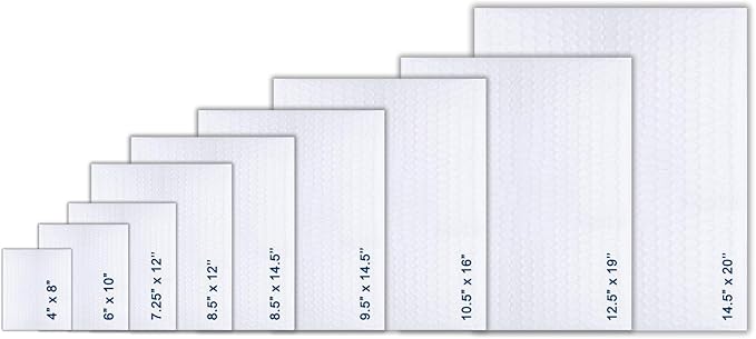 8.5x12 inches Poly Bubble Mailer Self Seal Bubble Shipping Envelopes 2.5 Mil 100 Pack