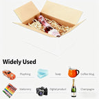 PETAFLOP 10x7x5 Shipping Boxes, White Corrugated Mailing Cardboard Box for Packing Small Business, 25 Pack