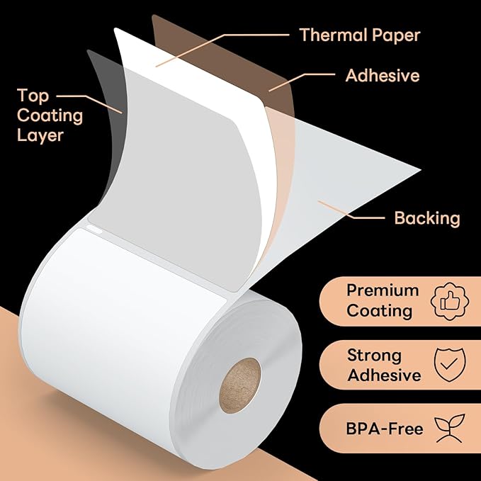 Compatible DYMO 1744907 4" x 6" Direct Thermal Shipping Labels, Strong Adhesive & Perforated, Compatible with Rollo, Zebra & More – NOT for DYMO 5XL (6 Rolls / 1320 Labels), TRSTGIX