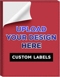 Custom Bright Neon Color Labels, Print Your Own Stickers, Upload Your Design for Printing - Smooth Matte Finish, Strong Adhesive, Crack and Peel - 3" x 5" - 25 Sheets per Pack (Dark Red)