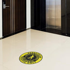 Spanish Safety Signs Floor Decals Pedestrian Traffic Only Yellow Anti-Slip Round Shape Business Industrial Stickers 36Inches Longer Side