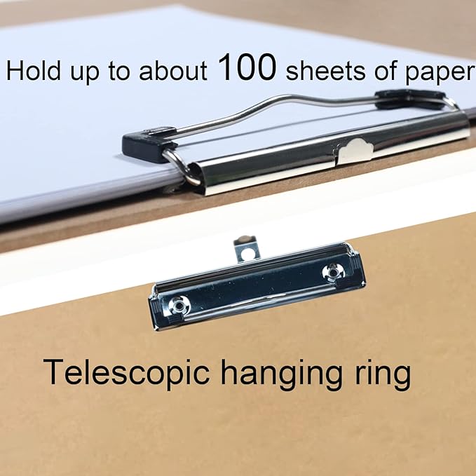 Acocony 11x17 Clipboard Vertical Extra Large Clipboard Hardboard Low Profile Clip 11 x 17 Clipping Board MDF Pack of 1