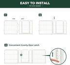FXW Rollick Unleashed Dog Playpen for Indoor, Yard, RV Camping, 32 inch 48 Panels for Small and Medium Dogs, White│Patented