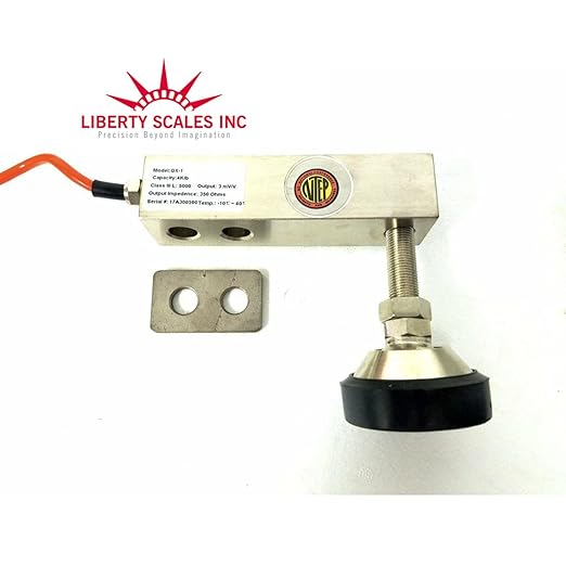Liberty GX-1-4k lb NTEP (Small Envelope) Shear Beam Load Cell Sensors for Platform Floor Scale with Feet & Spacers | Alloy Steel