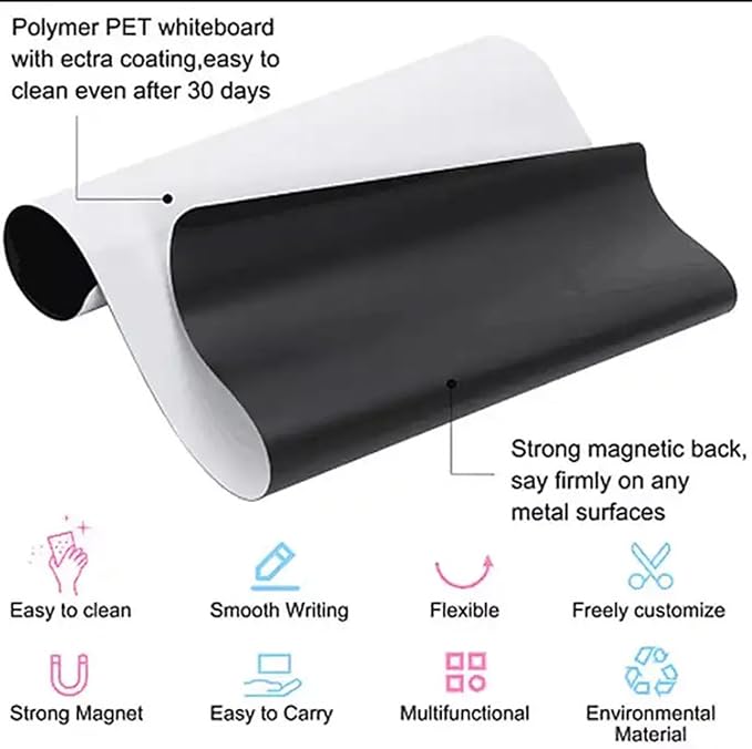 Small Magnetic Dry Erase Board Sheet for Fridge, 6"x8" Erasable Refrigerator WhiteBoard for Kitchen, Mini White Board Planner, Include 1 Markers