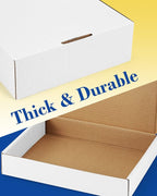 Shipping-Boxes-13x10x2 Inches: 25 Pack-Cardboard-Boxes-for-Packaging, White-Shipping-Boxes-for-Packing-Small-Business, Corrugated Box Mailers for Book Shoes Gift Mailing